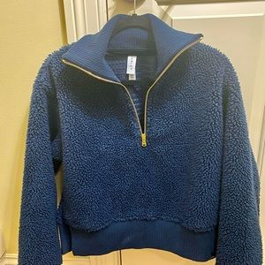 Fleece half zip sweatshirt